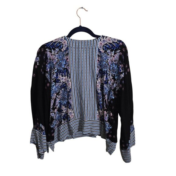 Free People Mix N Match Floral Top Kimono Sleeve Oversized Cropped Size XS - Picture 3 of 10